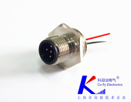 M12电缆航插4芯连接器厂家