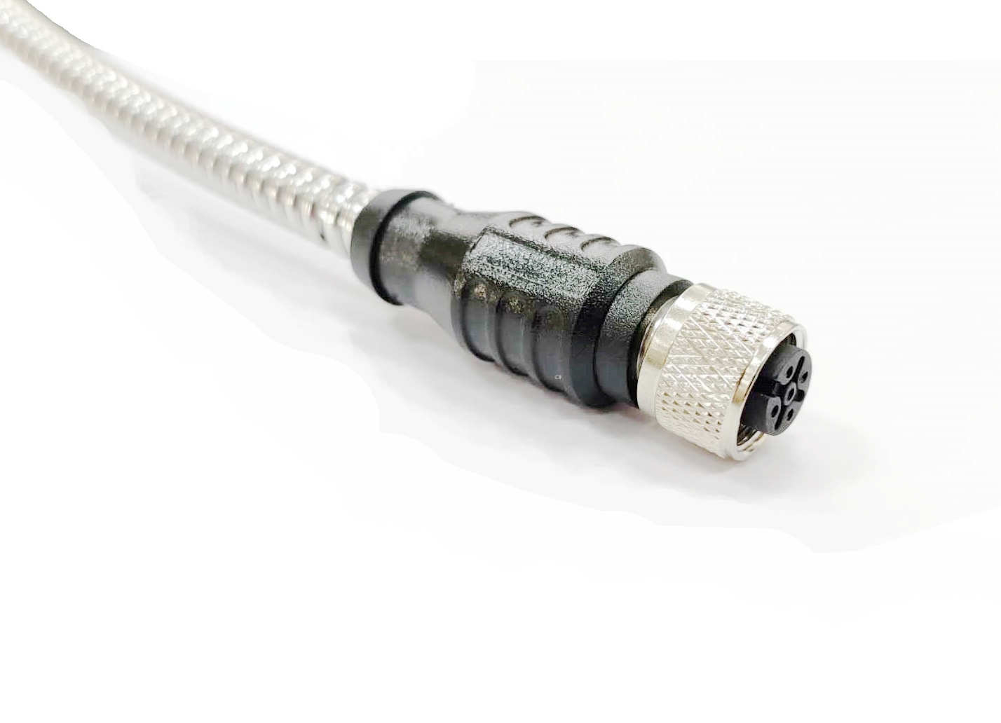 M12连接器5孔(套金属波纹管) M12连接器5孔(套金属波纹管)