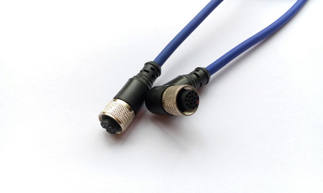 M12连接器4568芯线缆(可耐高低温)厂家