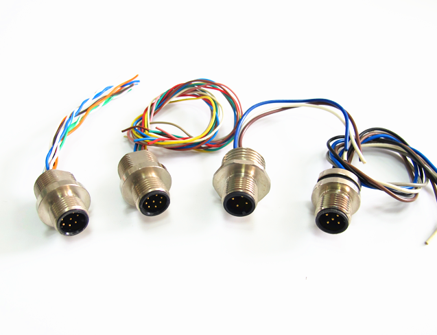 M12传感器电缆附件带线插座