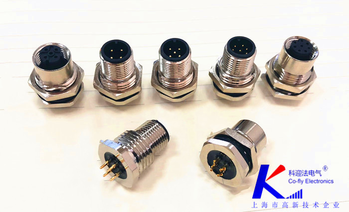 M12针式航空连接器3针4针5针8针12针