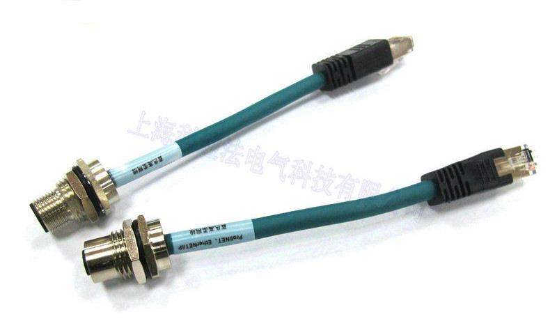 profinet D编码4针M12全金属螺丝压接式连接器