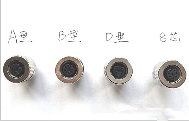 M12连接器键位型号分布图