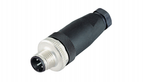 M12现场自接线式直头连接器(塑料款-针型)