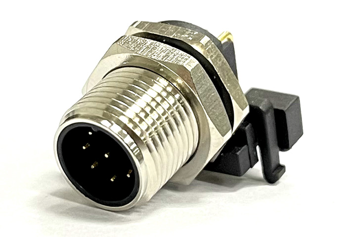 M12针型弯角插座（PCB焊接款）