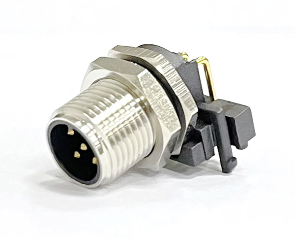 M12针型弯角插座（PCB焊接款）