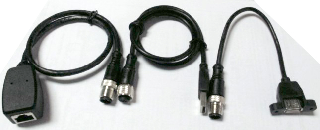 M12双头连接器转USB预铸电缆组件
