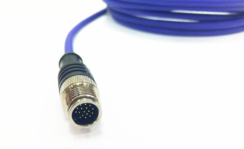 M12连接器17芯电缆线 M12连接器17芯电缆线