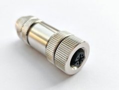 M8全金属屏蔽孔式连接器