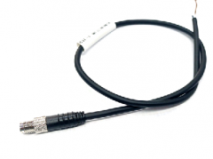 M8针型直头预注一体带线连接器