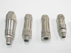 M8金属直头现场自接连接器（全屏蔽系列）