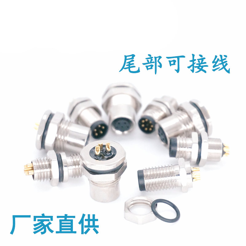 M8连接器公头母头定义与3芯4芯引脚接线对照表