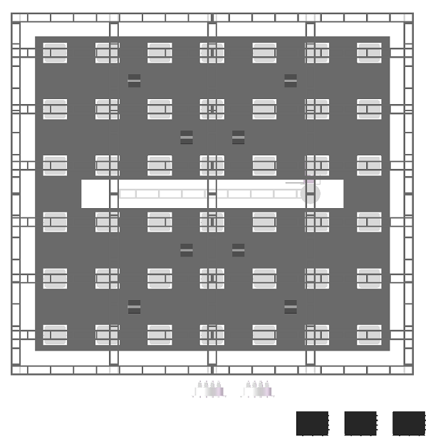 4*4或6*6阵列 共16-36个光源阵列排布示意图