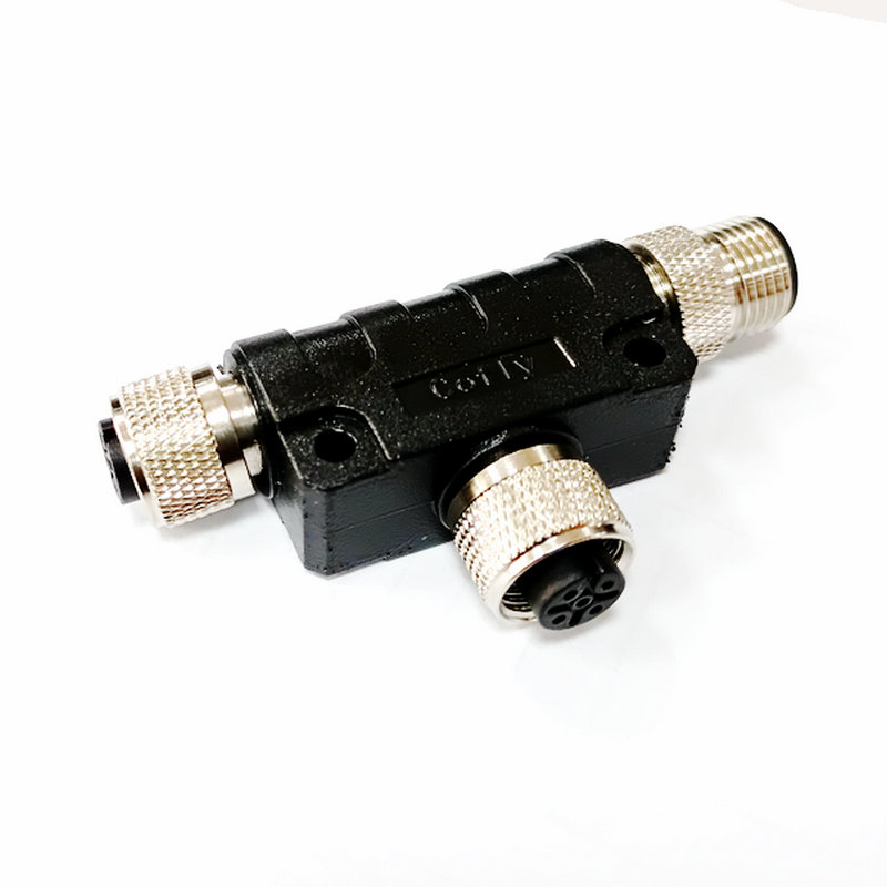M12一分二转换器实物图_T型Y型分线器_上海科迎法电气